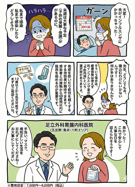 インフル予防内服